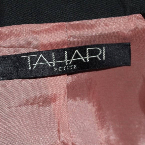 Tahari, 2 piece black pants suit and Blazer  zip jacket  size 2P - Picture 7 of 16